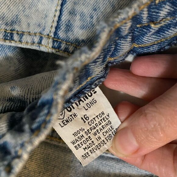 Gitano | Vintage 90s Acid Wash Pleated Balloon Jeans | 16 Long - Picture 5 of 6